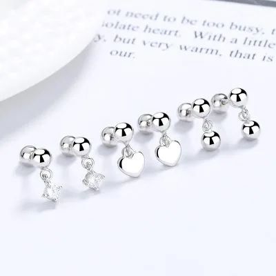 Bông Tai Bạc Nữ đính đá CZ Leilani LILI 102390 1