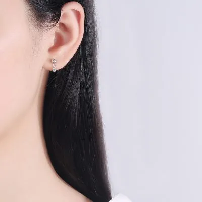 Bông Tai Bạc Nữ đính đá CZ Leilani LILI 102390 3