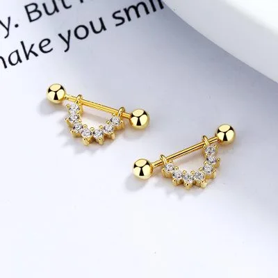 Bông Tai Bạc Nữ đính đá CZ Noa LILI 100945 3