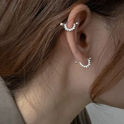 Bông Tai Bạc Nữ đính đá CZ Noa LILI 100945 4
