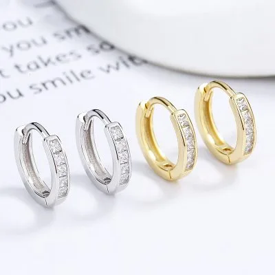 Bông Tai Bạc Nữ đính đá CZ Robbie LILI 101225 1