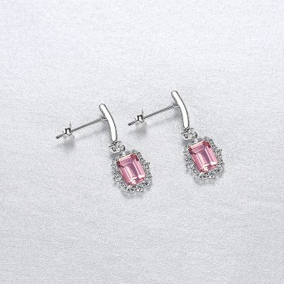 Bông Tai Bạc Nữ đính đá CZ Rosa LILI 100425 5