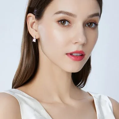 Bông Tai Bạc Nữ đính đá CZ Skye LILI 100285 2