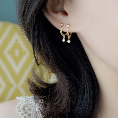 Bông Tai Bạc Nữ đính đá CZ Cá Tính Mya LILI 100906 5