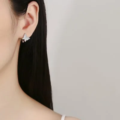 Bông Tai Bạc Nữ đính đá CZ Cặp Hồ điệp Jodie LILI 101317 3