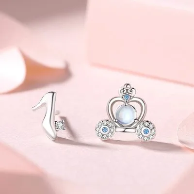 Bông Tai Bạc Nữ đính đá CZ Công Chúa Vera LILI 099980 5
