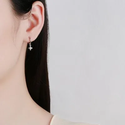 Bông Tai Bạc Nữ đính đá CZ Hình ánh Sao Johnnie LILI 101261 6