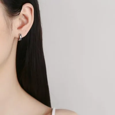 Bông Tai Bạc Nữ đính đá CZ Hình ánh Sao Milan LILI 101351 2