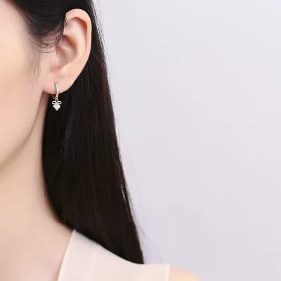 Bông Tai Bạc Nữ đính đá CZ Hình Chiếc Nơ Xinh Xắn Ariel LILI 101271 3