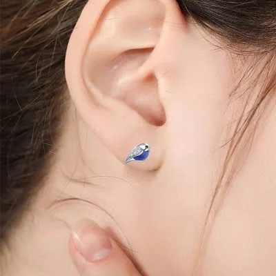 Bông Tai Bạc Nữ đính đá CZ Hình Chú Chim Non Zoie LILI 100771 4