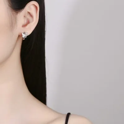 Bông Tai Bạc Nữ đính đá CZ Hình Hồ điệp Darian LILI 101334 3