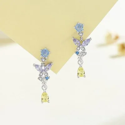 Bông Tai Bạc Nữ đính đá CZ Hình Hồ điệp Kaia LILI 099995 4
