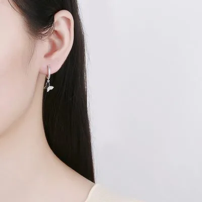 Bông Tai Bạc Nữ đính đá CZ Hình Hồ điệp Kris LILI 101215 5