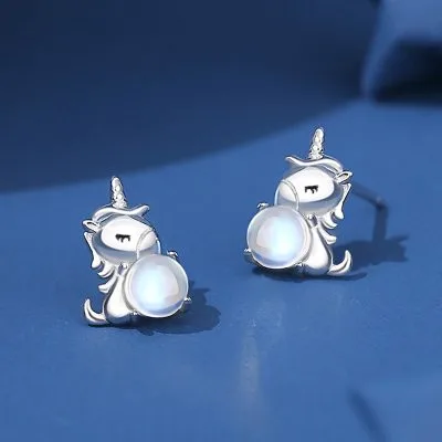 Bông Tai Bạc Nữ đính đá CZ Hình Kỳ Lân Cute LILI 100015 4