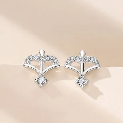 Bông Tai Bạc Nữ đính đá CZ Hình Mũi Tên Tình ái Cupid LILI 099908 1