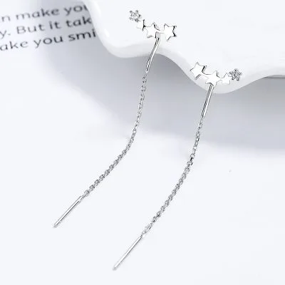 Bông Tai Bạc Nữ đính đá CZ Hình Ngôi Sao 5 Cánh Ash LILI 101063 3
