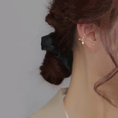Bông Tai Bạc Nữ đính đá CZ Hình Ngôi Sao 5 Cánh Bea LILI 100995 6