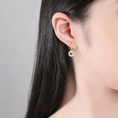 Bông Tai Bạc Nữ đính đá CZ Hình Trái Tim Ryan LILI 100350 2
