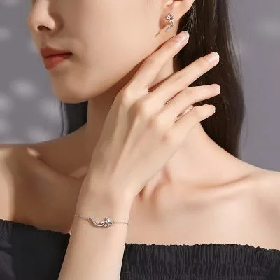 Bông Tai Bạc Nữ đính đá CZ Ngôi Sao 5 Cánh Nyla LILI 099971 2