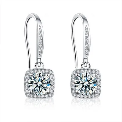 Bông Tai Bạc Nữ đính Kim Cương Moissanite Arleth LILI 102277 4
