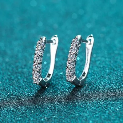 Bông Tai Bạc Nữ đính Kim Cương Moissanite Denisse LILI 102072 1