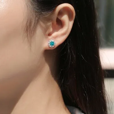 Bông Tai Bạc Nữ đính Kim Cương Moissanite Mazikeen LILI 102131 3
