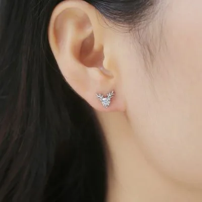 Bông Tai Bạc Nữ đính Kim Cương Moissanite Gạc Nai Brynleigh LILI 102164 2