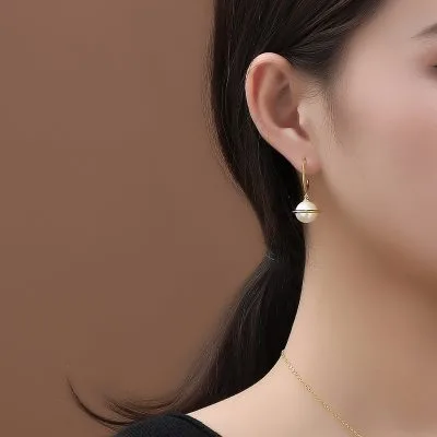 Bông Tai Bạc Nữ đính Ngọc Trai Hình Tiểu Hành Tinh Addison LILI 101861 3