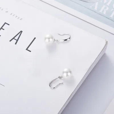 Bông Tai Bạc Nữ đính Ngọc Trai Tròn Allison LILI 102005 3