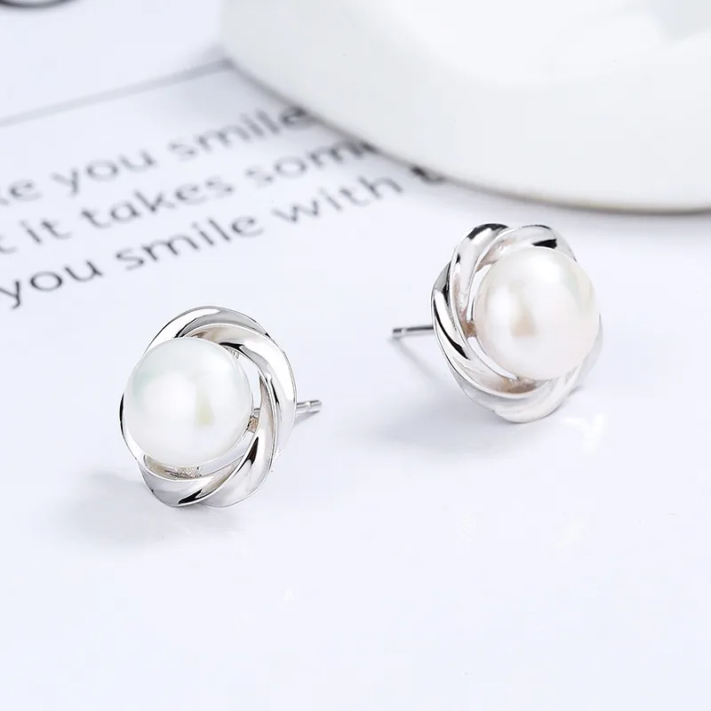 Bông Tai Bạc Nữ đính Ngọc Trai Tròn Gabriella LILI 101995 5