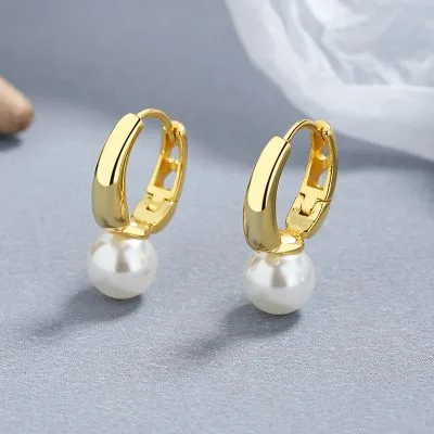 Bông Tai Bạc Nữ đính Ngọc Trai Tròn Josephine LILI 102022 4