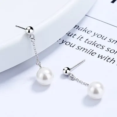 Bông Tai Bạc Nữ đính Ngọc Trai Tròn Valentina LILI 101981 3