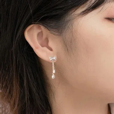 Bông Tai Bạc Nữ Hình Chiếc Nơ Inaya LILI 102578 2