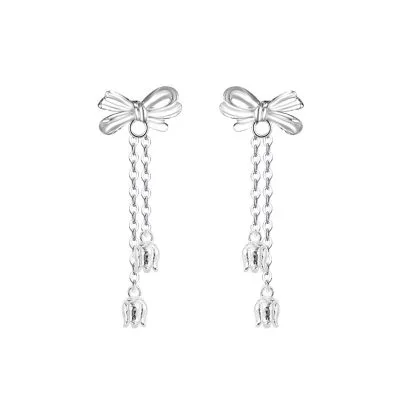Bông Tai Bạc Nữ Hình Chiếc Nơ Inaya LILI 102578 4