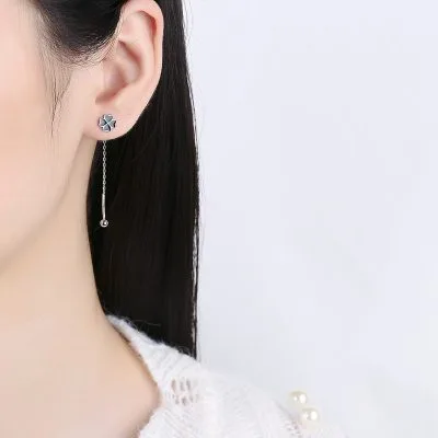 Bông Tai Bạc Nữ Hình Cỏ 4 Lá Finnleigh LILI 102761 2