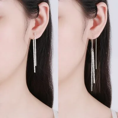 Bông Tai Bạc Nữ Hình Dây Xù Esperanza LILI 102659 1