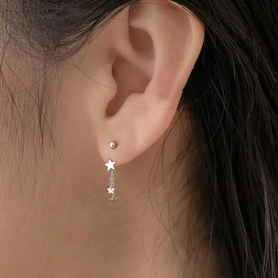 Bông Tai Bạc Nữ Hình Ngôi Sao 5 Cánh Eloise LILI 102644 3