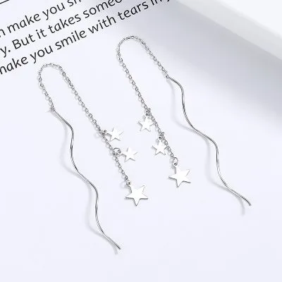 Bông Tai Bạc Nữ Hình Ngôi Sao 5 Cánh Georgiana LILI 102768 2