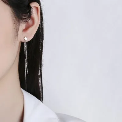 Bông Tai Bạc Nữ Hình Ngôi Sao 5 Cánh Imogene LILI 102785 3