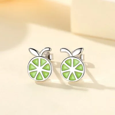 Bông Tai Bạc Nữ Hình Quả Chanh Marleigh LILI 102437 2