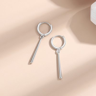 Bông Tai Bạc Nữ Hình Thanh Thẳng Kamiyah LILI 102485 1