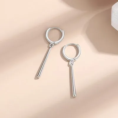 Bông Tai Bạc Nữ Hình Thanh Thẳng Kamiyah LILI 102485 1