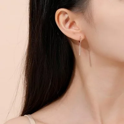 Bông Tai Bạc Nữ Hình Thanh Thẳng Kamiyah LILI 102485 3
