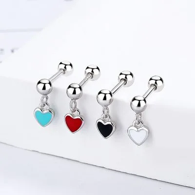 Bông Tai Bạc Nữ Hình Trái Tim Samantha LILI 102374 1