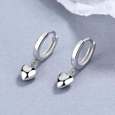 Bông Tai Bạc Nữ Hình Trái Tim Shoshana LILI 102896 5