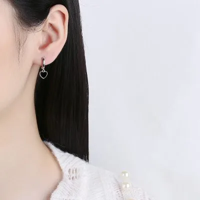 Bông Tai Bạc Nữ Hình Trái Tim Wilhelmina LILI 102931 3