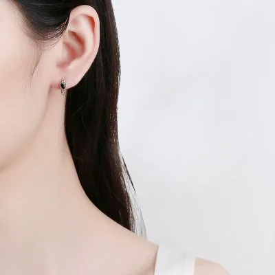 Bông Tai Bạc Nữ Hình Trái Tim Yasmeen LILI 102946 2