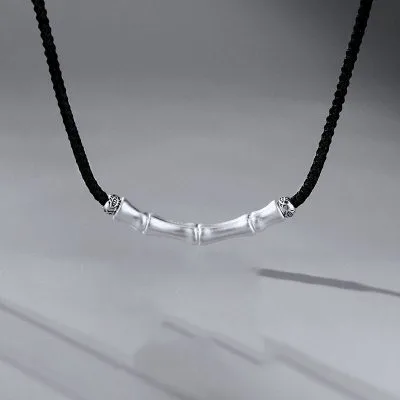 Dây Chuyền Bạc Nam Dây Bện Hình đốt Tre Spencer LILI 095065 1
