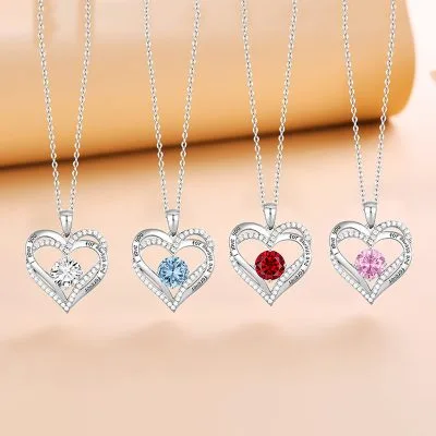 Dây Chuyền Bạc Nữ đính đá CZ I Love You LILI 098340 13