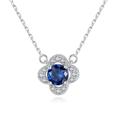 Dây Chuyền Bạc Nữ đính đá CZ Cỏ 4 Lá May Mắn Carly LILI 098192 1
